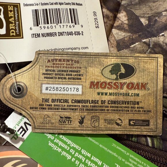 DRAKE Non-Typical Endurance 3-in-1 Systems Coat Jacket Agion Active XL M Medium - Picture 16 of 16